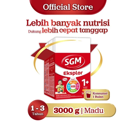 SGM Eksplor 1+ dengan IronC Susu Pertumbuhan Rasa Madu 3000GR
