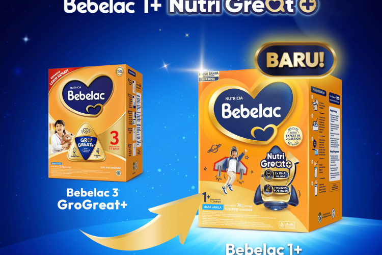 [BARU] Bebelac 1+ (1-3 Tahun) Vanila 3000 gr Susu Pertumbuhan Bubuk