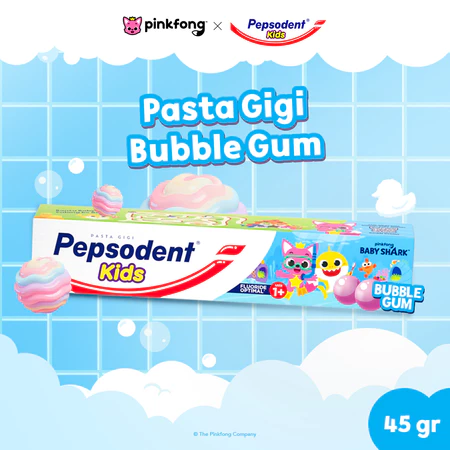 Pepsodent Kids Bubblegum Toothpaste Pasta Gigi Anak 45g