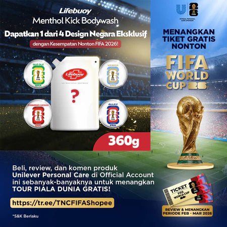 LIFEBUOY SABUN MANDI CAIR BODY WASH MENTHOL KICK POUCH 360G