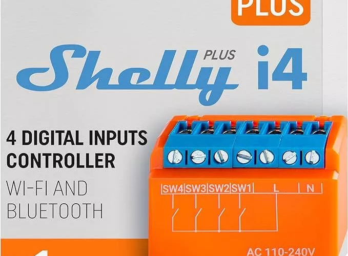 Shelly Plus i4 AC/DC Bluetooth Wi-Fi Dioperasikan Terhubung Ke HUB Anda Tidak Memerlukan Dukungan Java Script Untuk Disesuaikan