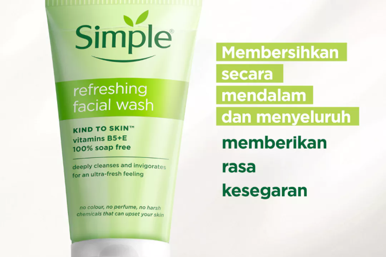 Simple Facial Wash Gel Refreshing 150ml - Sabun Cuci Muka - No Harsh Chemicals