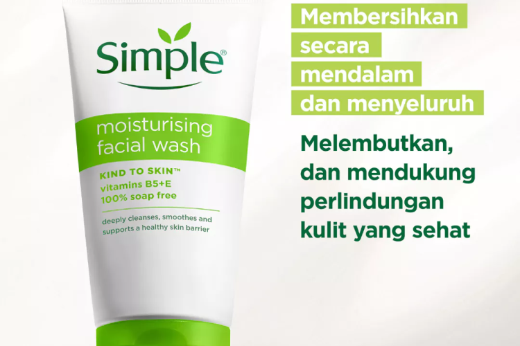Simple Facial Wash Moisturising 150ml - Sabun Cuci Muka - No Harsh Chemicals