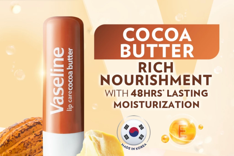 Vaseline Lip Therapy Balm Stick Cocoa Butter 4.8gr - Pelembab Bibir - Lip Balm