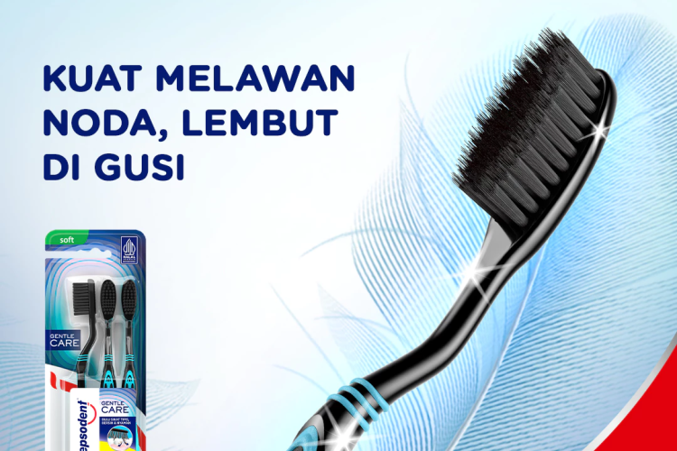 Pepsodent Sikat Gigi Lembut Gentle Care Isi 3 pcs