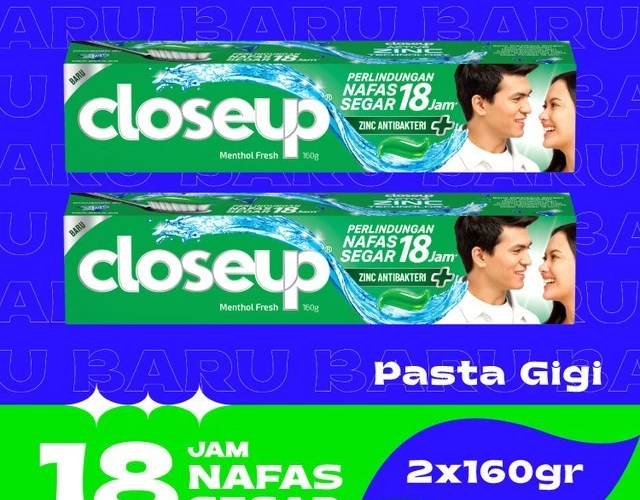 Close up Ever Fresh Toothpaste Anti Bacterial 160 g x2