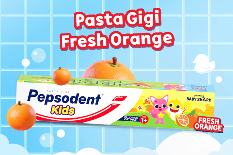 Pepsodent Kids Orange Toothpaste Pasta Gigi Anak 45g