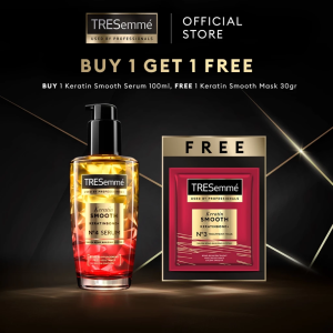 Buy 1 TRESemme Serum Keratin Smooth 100ml Free 1 TRESemme Keratin Smooth Mask 30gr