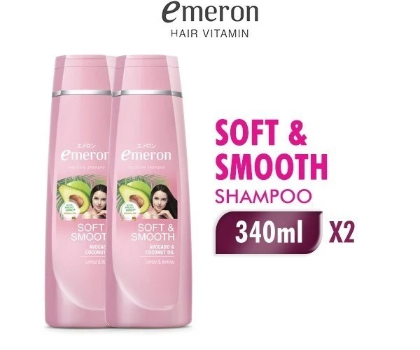 Emeron Shampoo Soft & Smooth Botol 340 ml x2