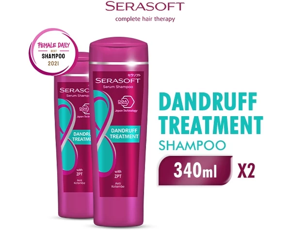 Serasoft Serum Shampoo Dandruff Treatment Botol 340 ml x2