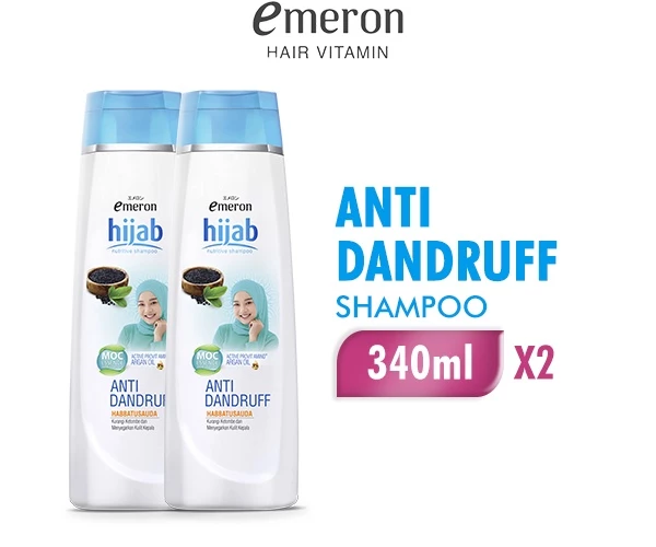 Emeron Shampoo Hijab Anti Dandruff Botol 340 ml x2