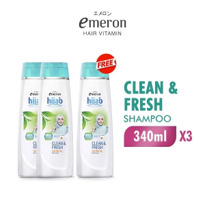 Emeron Shampoo Hijab Clean & Fresh Botol 340 ml x3