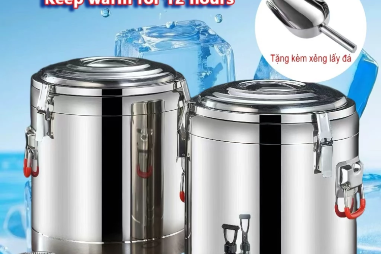 Termos Stainless Steel Double Layer Kapasitas BesarBotol Termos Insulasi Panas DinginCangkir