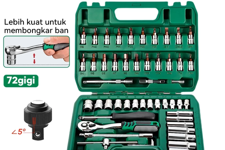 Isku Kunci Sok Set 53pcs Kunci Shock Set Lengkap Kunci Mata Sok 53 PCS