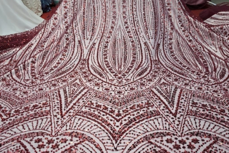 PROMO!!MURAH BAHAN KAIN TULLE PAYET FULL ACCESSORIES PREMIUM//KAIN KEBAYA WANITA MEWAH MOTIF TERBARU HIGH QUALITY