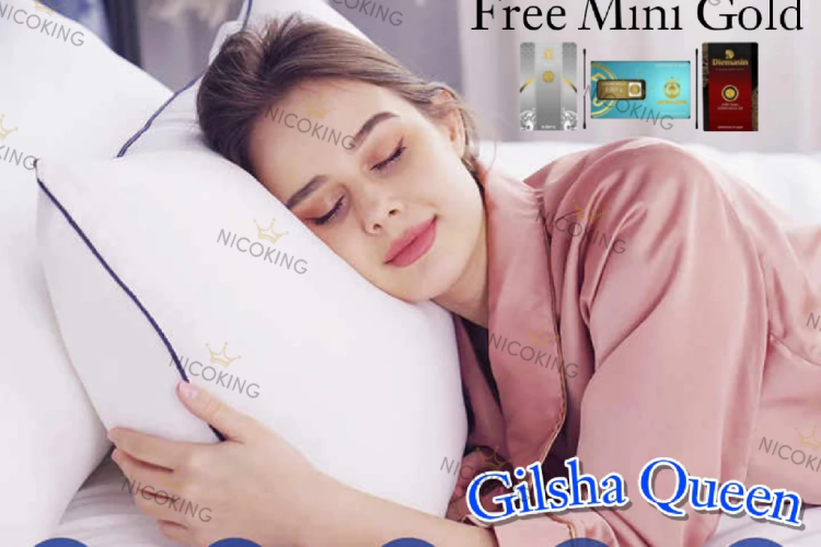 Bantal microfiber bulu angsa sintetis (buatan) / silikon ,bantal hotel kepala exlusive Gilsha Queen